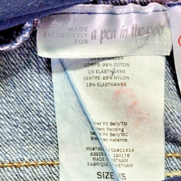 Lucky Brand Women's Maternity Dungarees Size XS Sweet N Low Wide Leg Made In USA - Picture 9 of 11